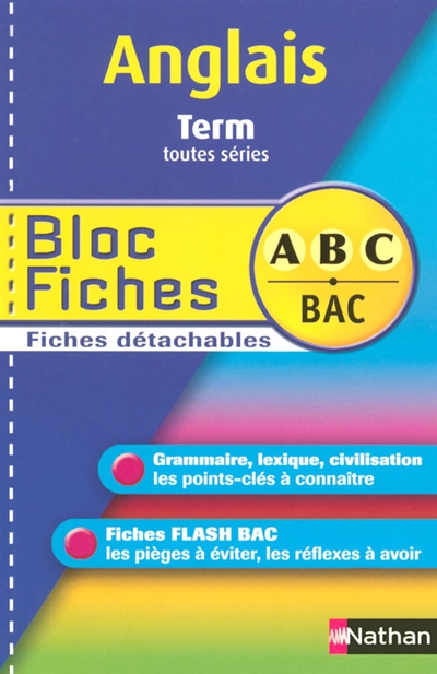 Bloc fiches abc bac anglais terminale toutes series n16