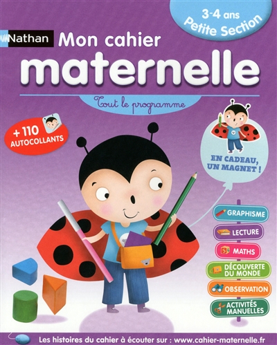 Mon cahier maternelle petite section 3-4 ans
