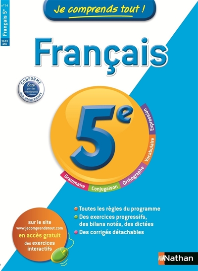 Je comprends tout francais 5eme