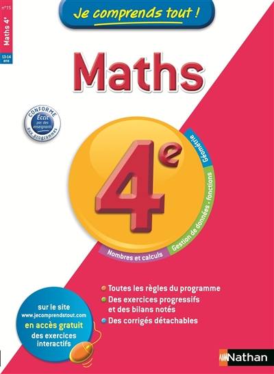 Je comprends tout mathematiques 4e