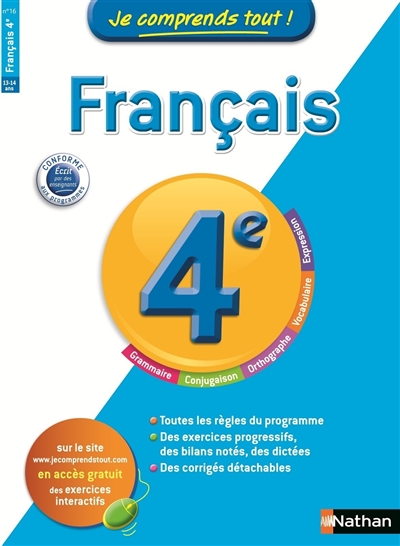 Je comprends tout francais 4e