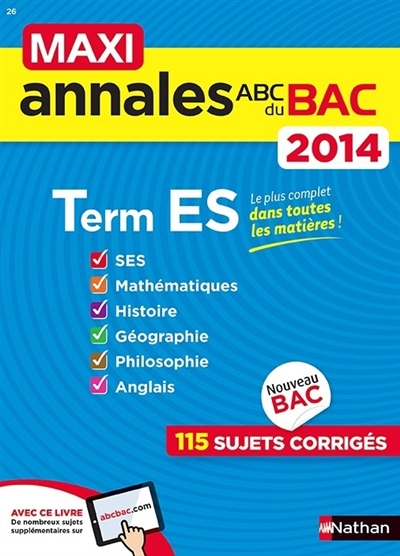 Maxi annales bac 2014 term es n26