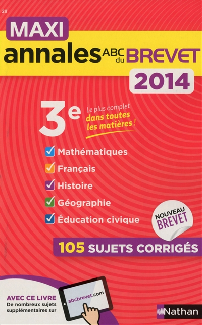 Maxi annales brevet 2014 n28