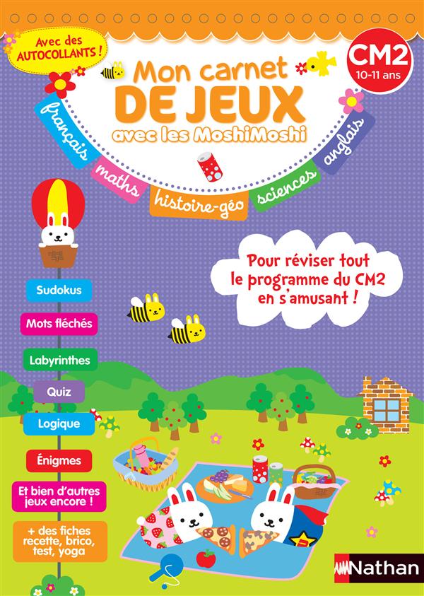 Mon carnet de jeux moshi-moshi cm2