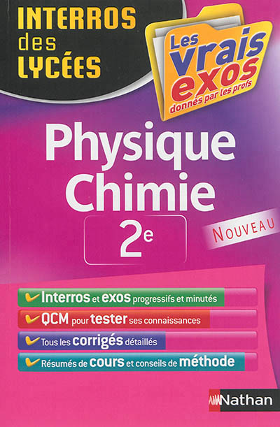 Interros des lycees physique chimie 2de