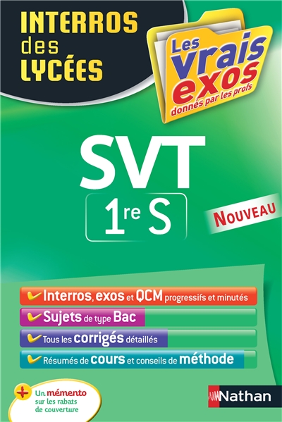 Interros des lycees sciences et vie de la terre 1ere s