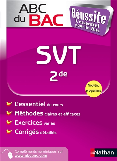 Abc du bac reussite sciences et vie de la terre 2de
