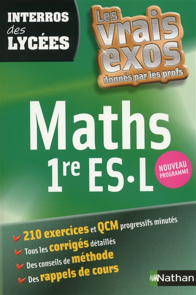 Interros des lycees maths 1re es-l