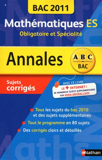 Annales bac 2011 maths es obli