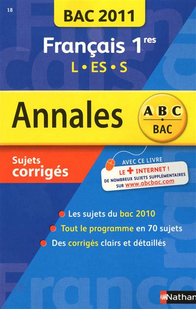 Annales bac 2011 francais 1res