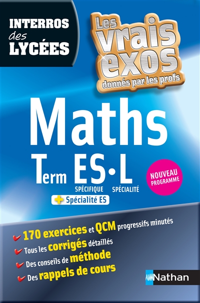 Interros des lycees maths terminale es.l
