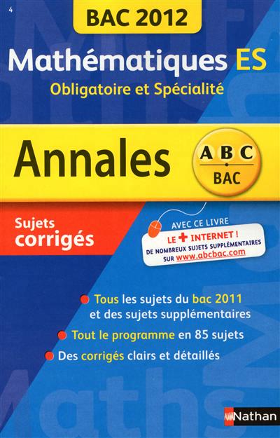 Annales bac 2012 maths es obli