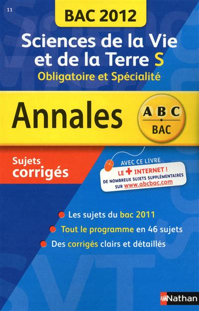 Annales bac 2012 svt ts obli +
