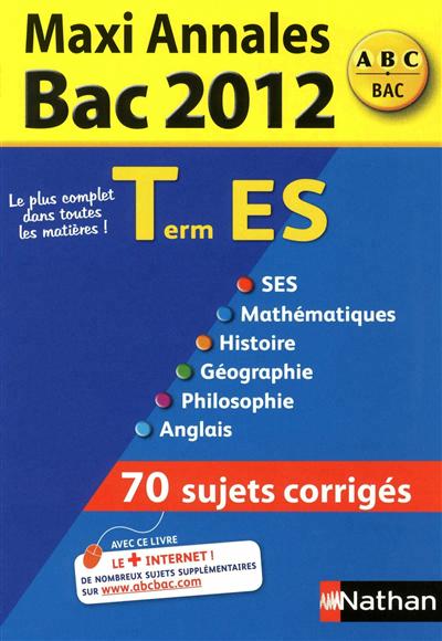 Maxi annales bac 2012 term es
