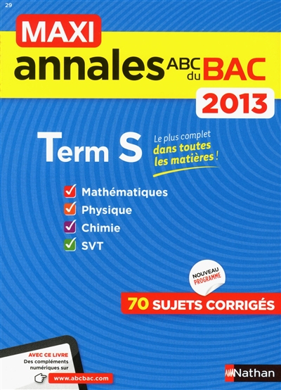 Maxi annales bac 2013 term s n29