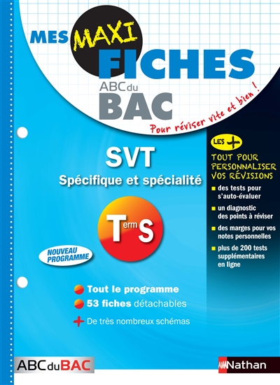 Mes maxi fiches sciences et vie de la terre terminale s specifique et specialite - vol07
