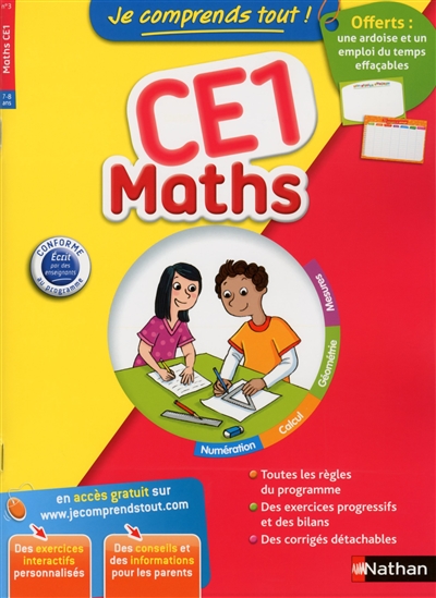 Je comprends tout ! maths ce1 7-8 ans