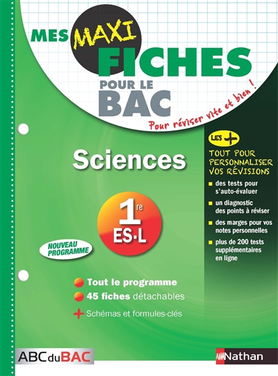 Mes maxi fiches abc sciences 1ere es-l