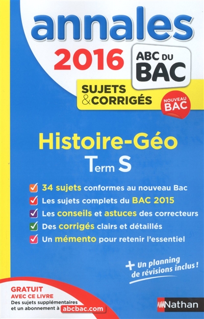 Annales bac 2016 histoire geographie s corriges