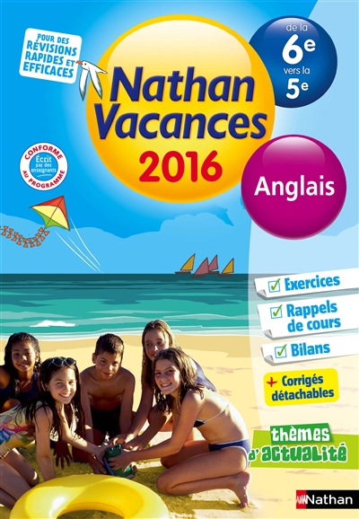 Cahier de vacances 2016 college monomatiere anglais 6e/5e