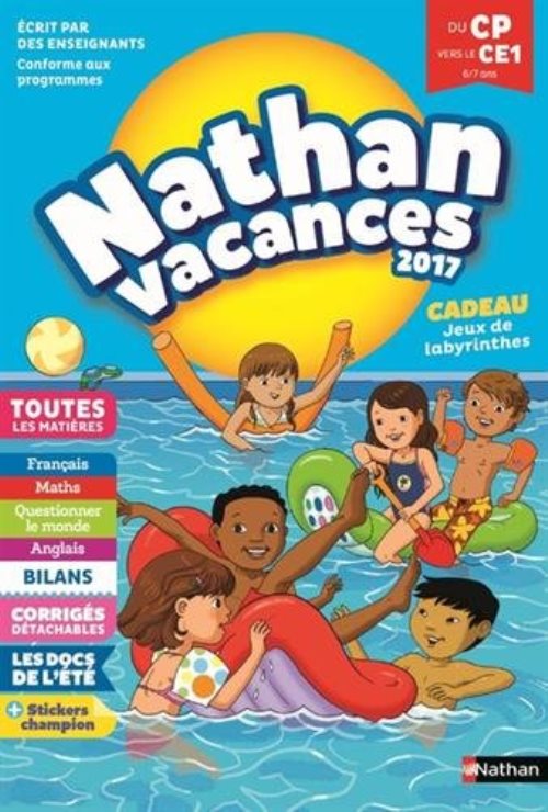 Cahier de vacances 2017 primaire cp vers ce1 6/7 ans