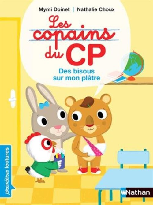 Les copains du cp:des bisous sur mon platre