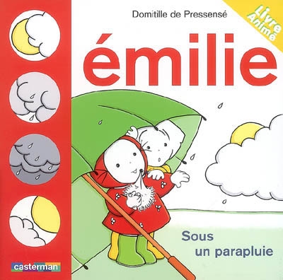 Emilie flip-flap t2 sous un parapluie