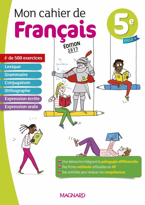Mon cahier de francais 5e (2017)