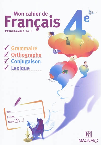 Mon cahier de francais 4e
