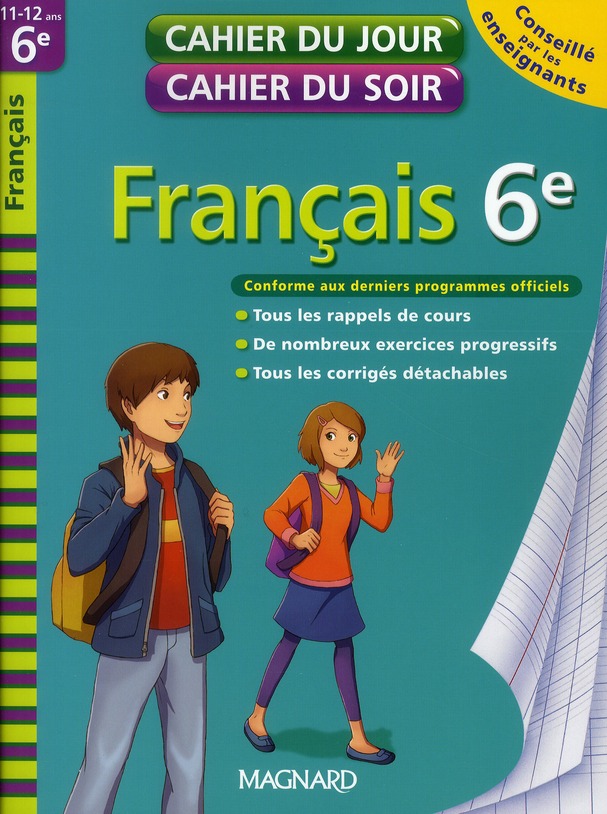 2010 cahier jour soir francais 6e