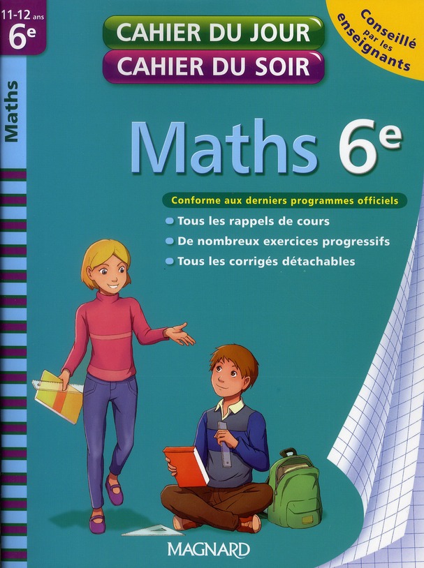 2010 cahier jour soir maths 6e