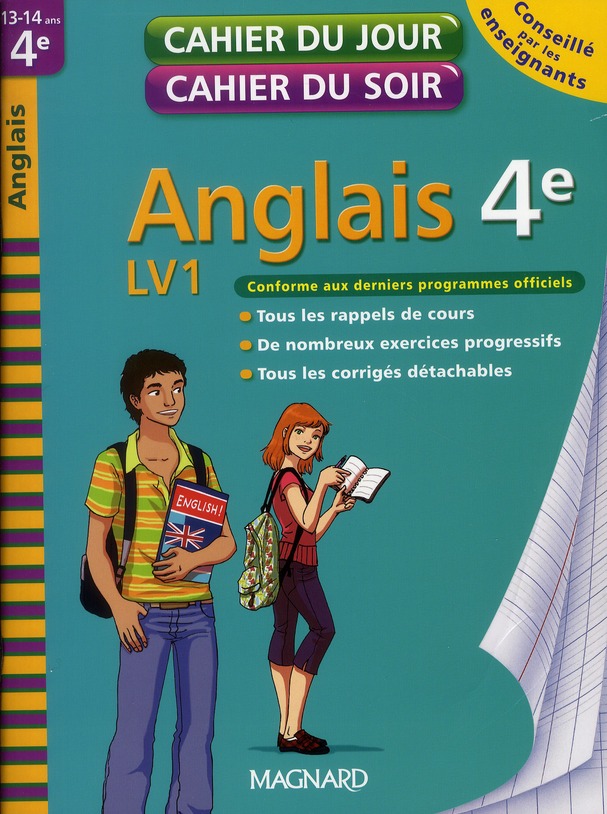 2010 cahier jour soir anglais 4e