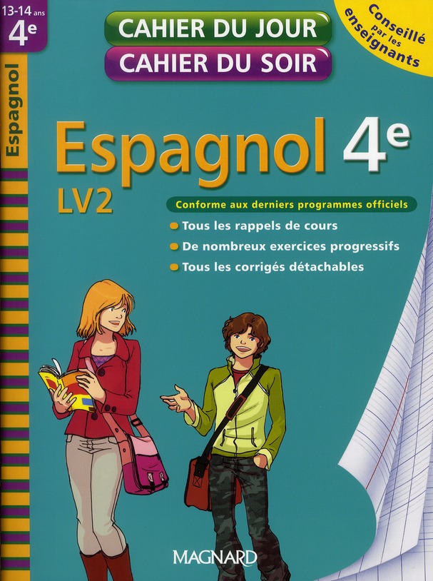 2010 cahier jour soir espagnol 4e
