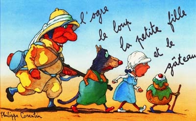 L'ogre le loup la petite fille et le gateau