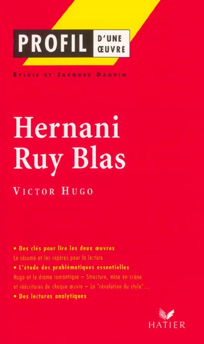Profil - hugo (victor) : hernani, ruy blas - analyse litteraire de l'oeuvre