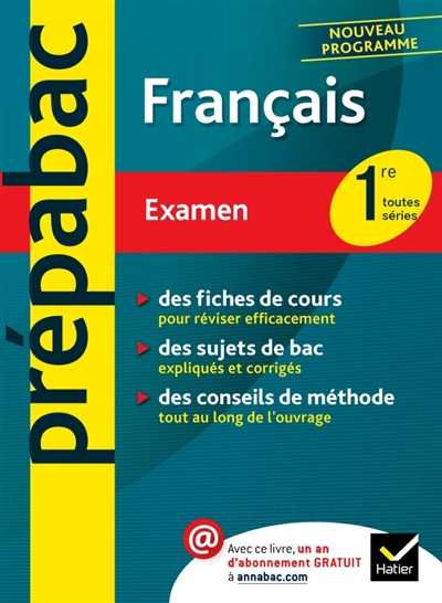Francais 1re toutes series - prepabac examen