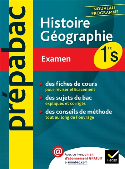 Histoire-geographie 1re s - prepabac examen