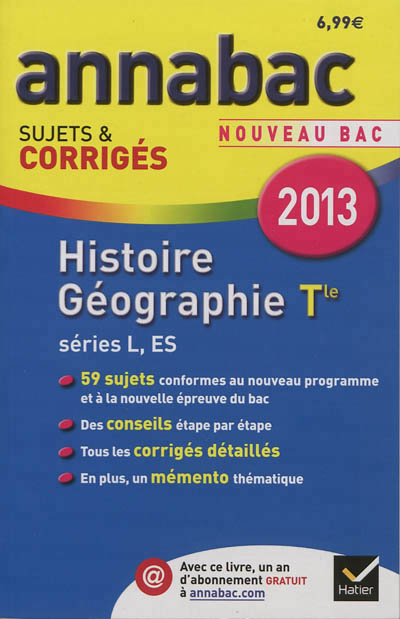Annales annabac 2013 histoire-geographie tle l,es