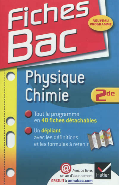 Fiches bac physique-chimie 2de