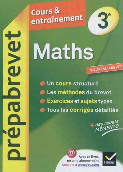 Maths 3e - prepabrevet cours & entrainement