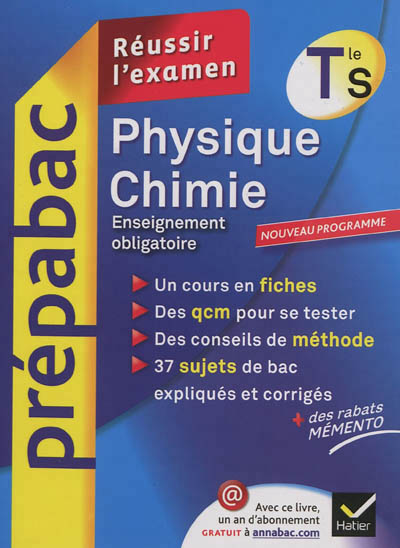Physique-chimie tle s enseignement specifique - prepabac reussir l'examen