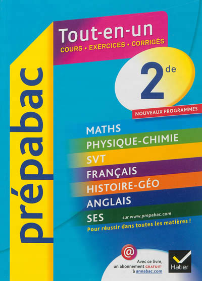 Prepabac tout-en-un 2de - toutes les matieres - seconde