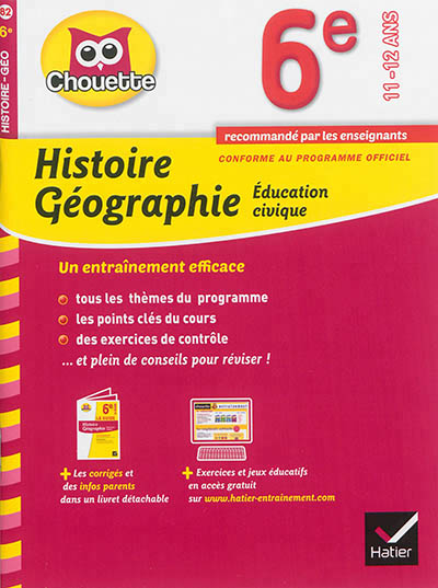 Histoire-geographie education civique 6e