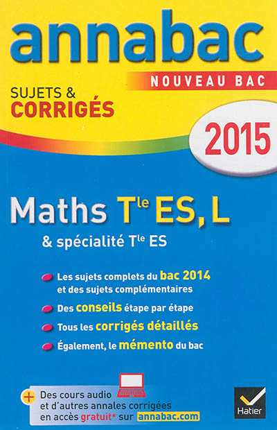 Annales annabac 2015 maths tle es, l