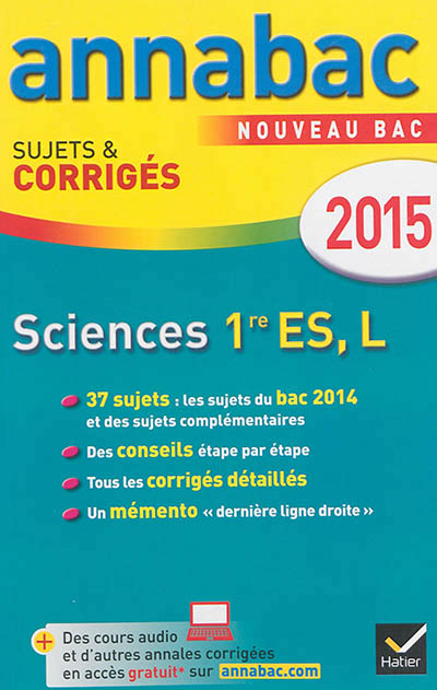 Annales annabac 2015 sciences 1re es, l