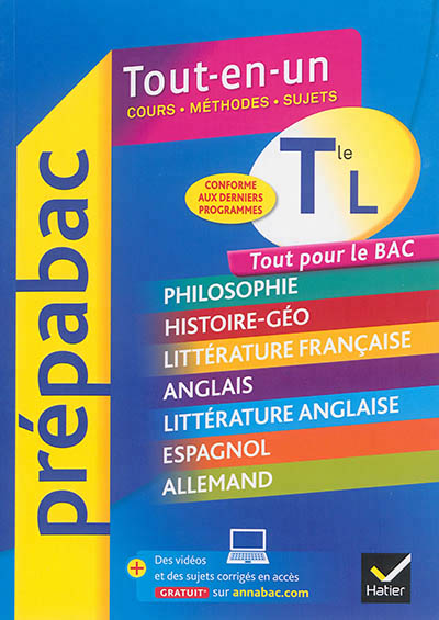 3 - prepabac tout-en-un tle l - tout pour reviser le bac l