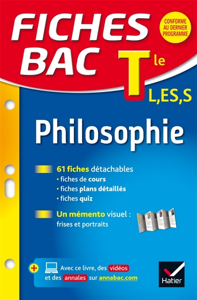 1 - fiches bac philosophie tle l, es, s - fiches de revision - terminale series generales