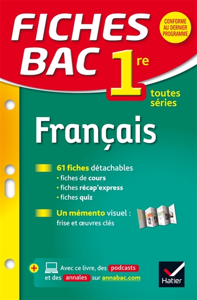 17 - fiches bac francais 1re toutes series - fiches de revision - premiere series generales et techn
