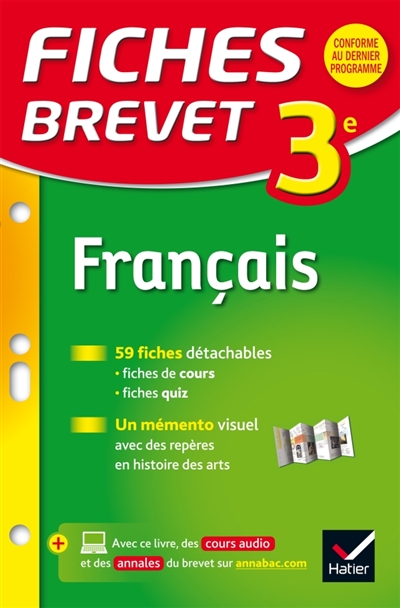 Fiches brevet francais 3e
