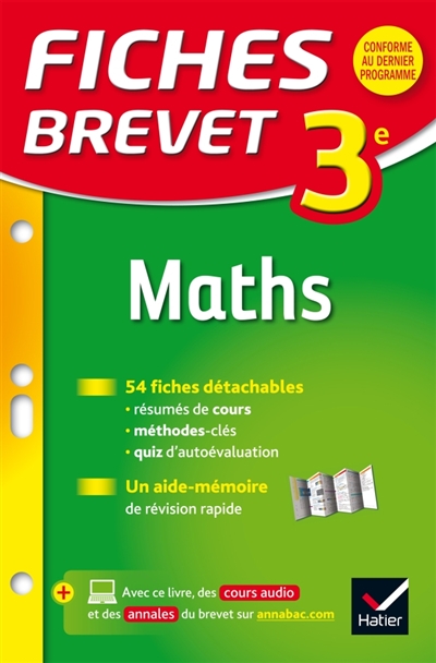 Fiches brevet maths 3e